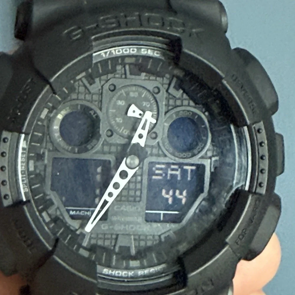 Casio G-Shock GA-100-1A1 Men Black Analog Digital Watch Module 5081 New Battery